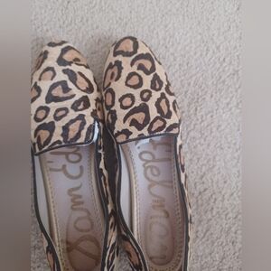 Sam Edelman Tan and Black Leopard Flats